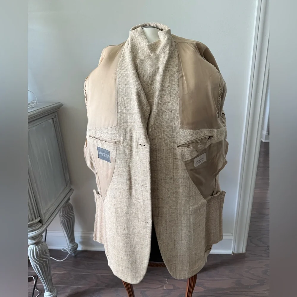 Ermenegildo Zegna Soft Half Lined Silk Wool Lightweight Sport Coat